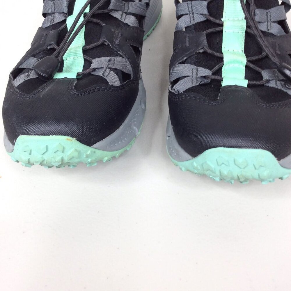 Merrell Hydrotrekker Sport Sandals Women's 9 Black & Mint Bungee Shoes Lace Up - Picture 4 of 10